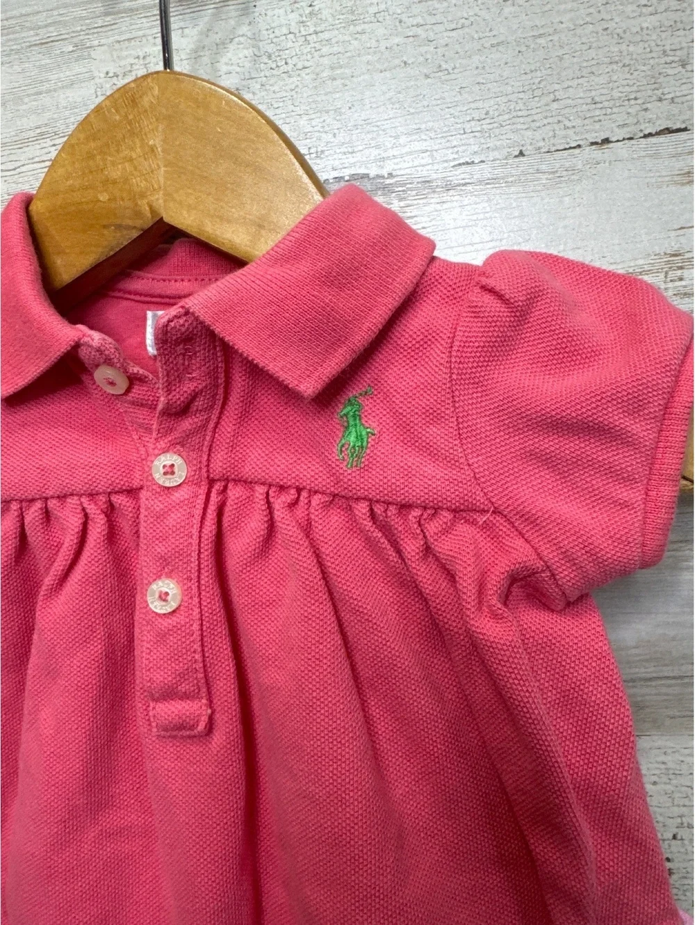 RALPH LAUREN PINK RUFFLE ROMPER SIZE 3 MONTHS
